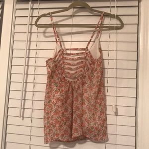 Flower print tank